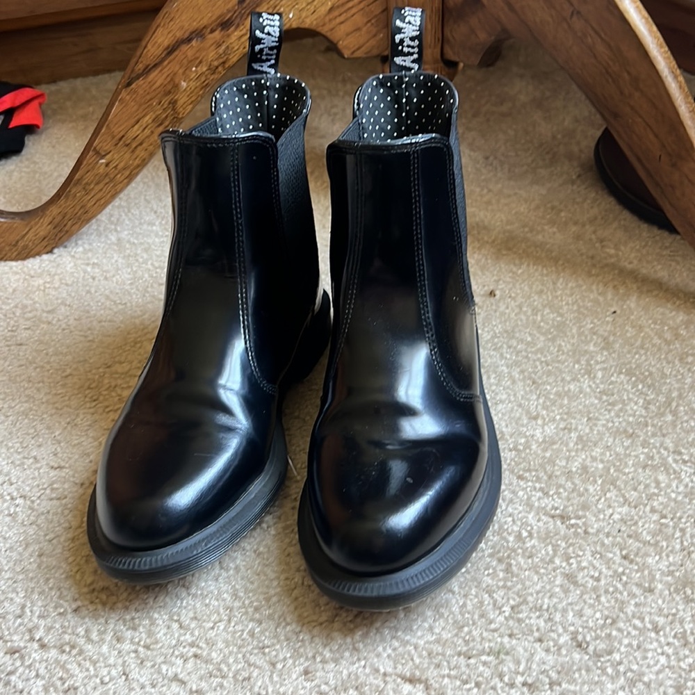 Dr. Martens Black Flora Leather Chelsea Boot